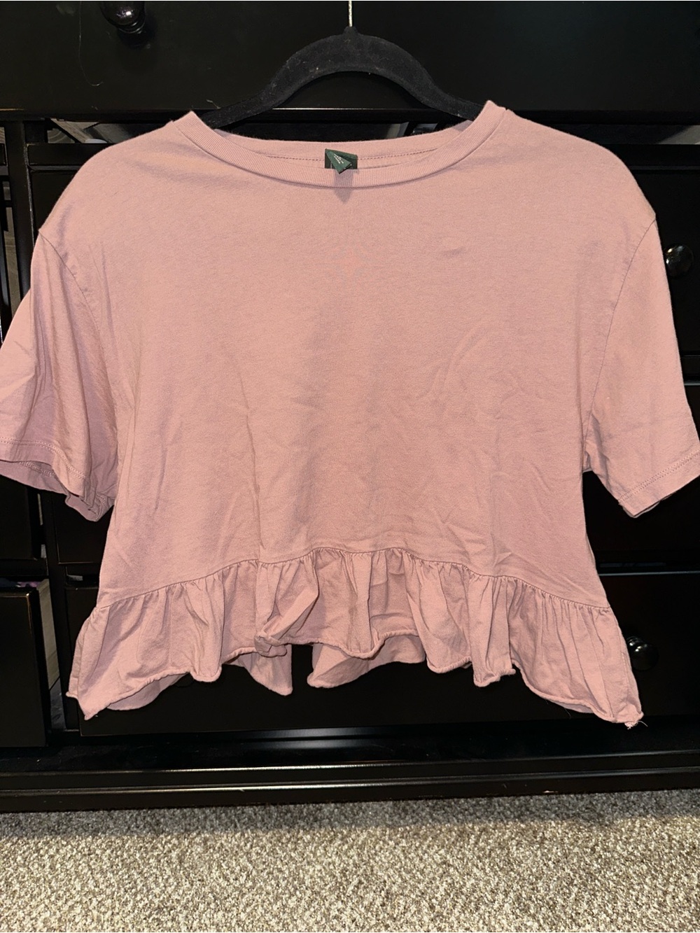 wild fable Dusty Pink Ruffle Crop Top